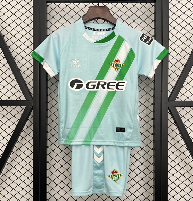 2025-26 Real Betis Kids Away Soccer Kits Shirt With Shorts